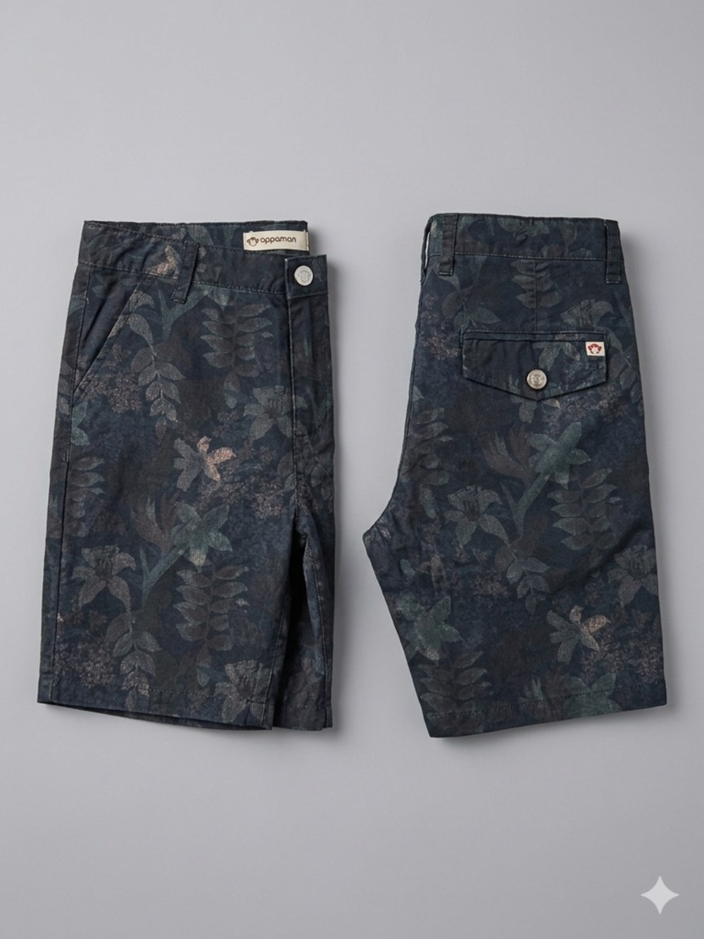 Appaman Dark Navy Botanical Print Shorts
